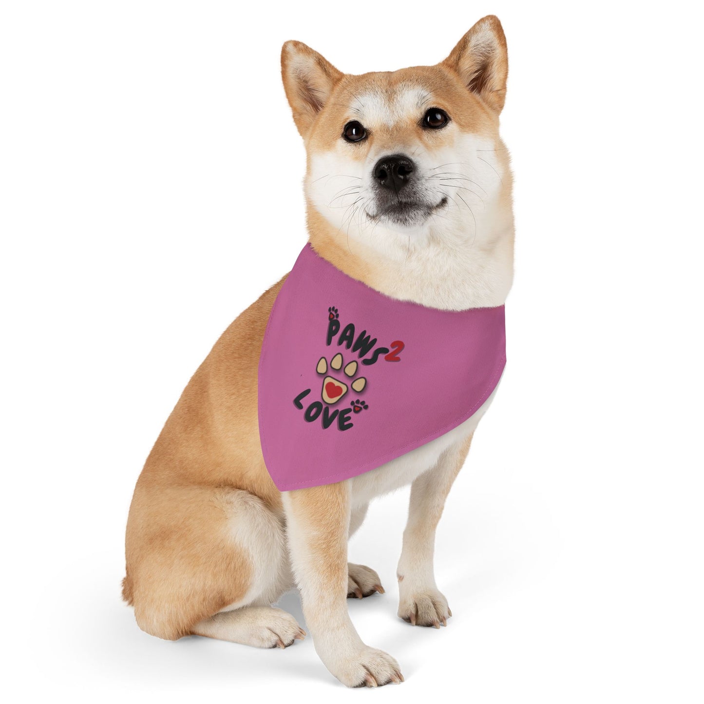 Paws2Love Light Pink Pet Bandana Collar