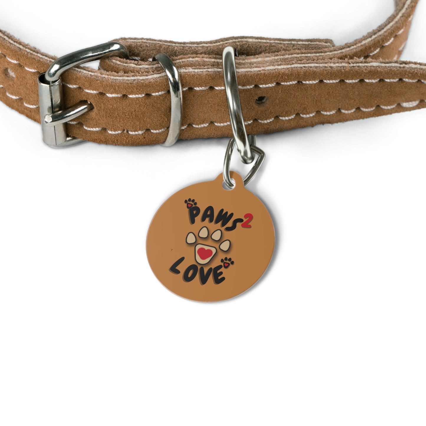 Paws2Love Light Brown Pet Tag