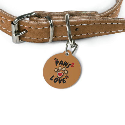 Paws2Love Light Brown Pet Tag
