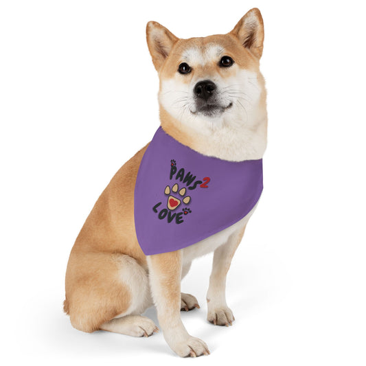 Paws2Love Light Purple Pet Bandana Collar