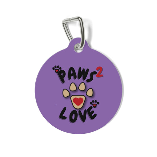 Paws2Love Light Purple Pet Tag
