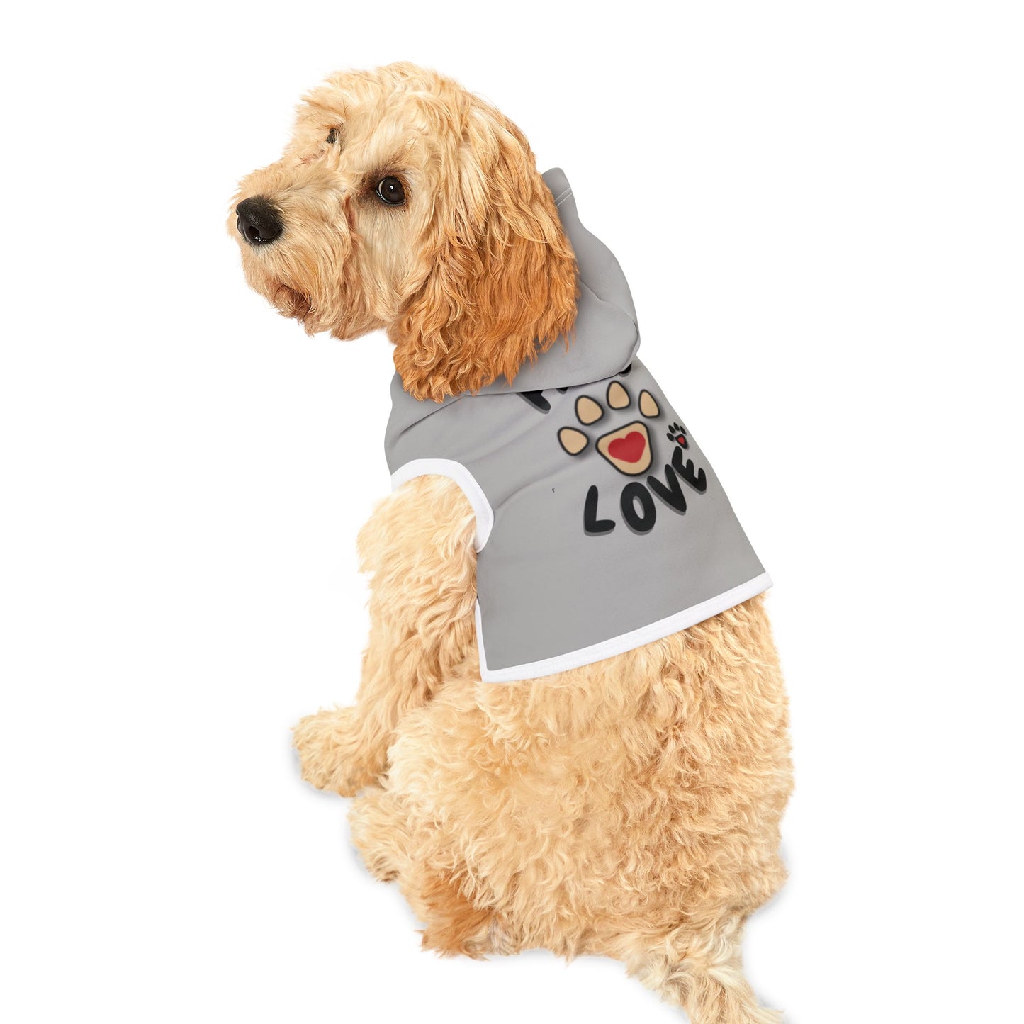 Paws2Love Light Grey Pet Hoodie