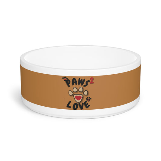 Paws2Love Light Brown Pet Bowl