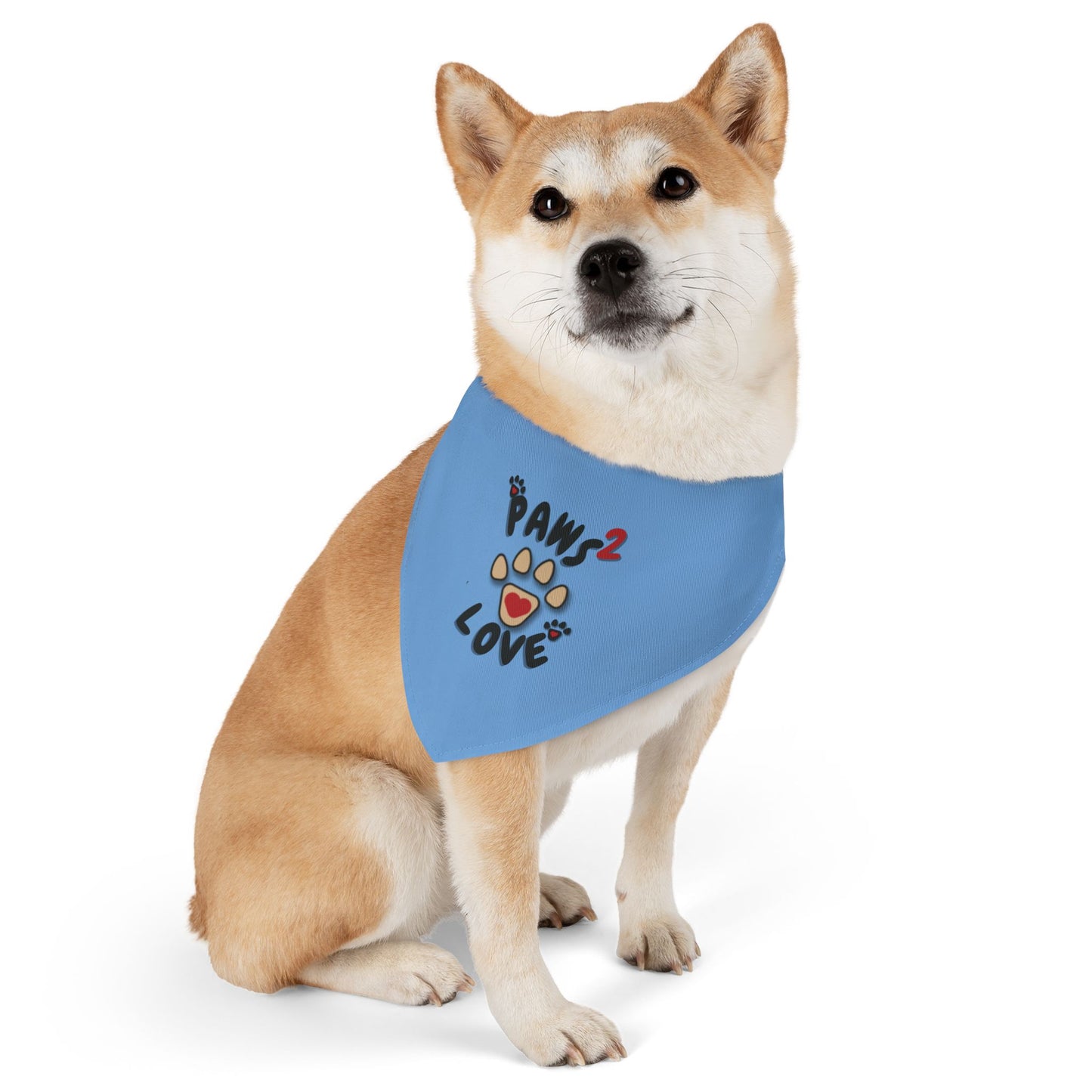 Paws2Love Light Blue Pet Bandana Collar