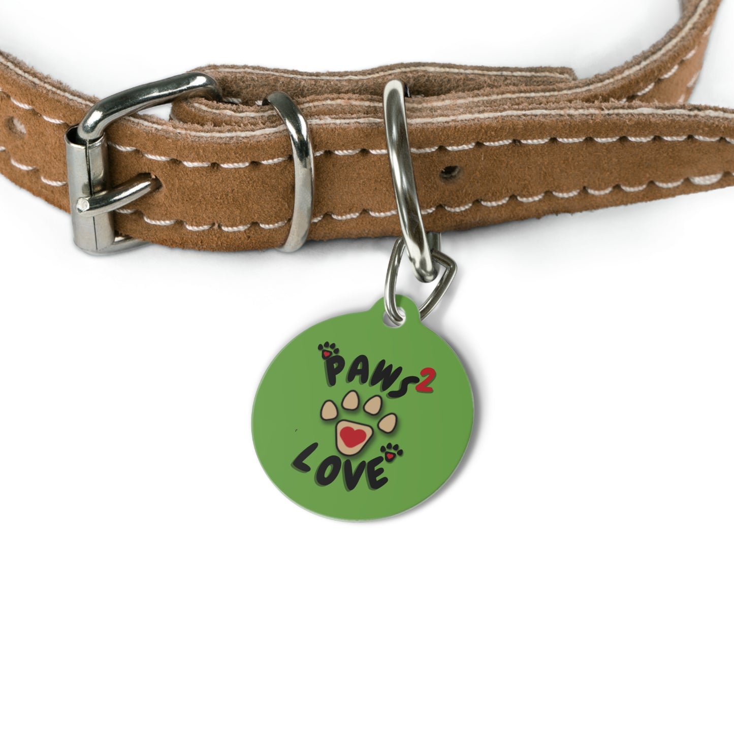 Paws2Love Green Pet Tag