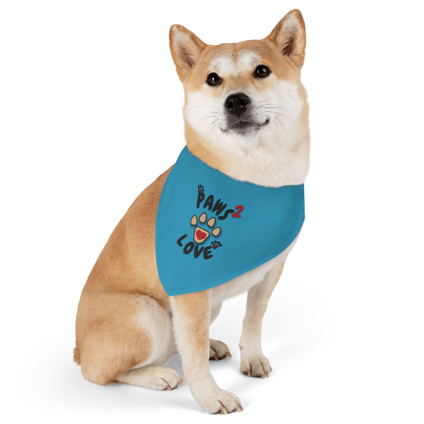 Paws2Love Turquoise Pet Bandana Collar