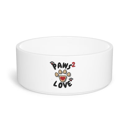 Paws2Love White Pet Bowl