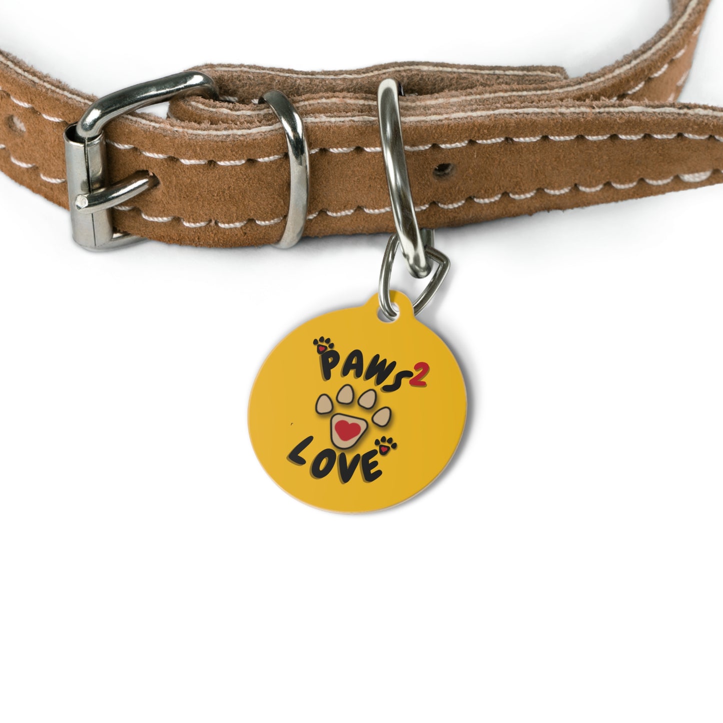 Paws2Love Yellow Pet Tag