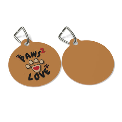 Paws2Love Light Brown Pet Tag