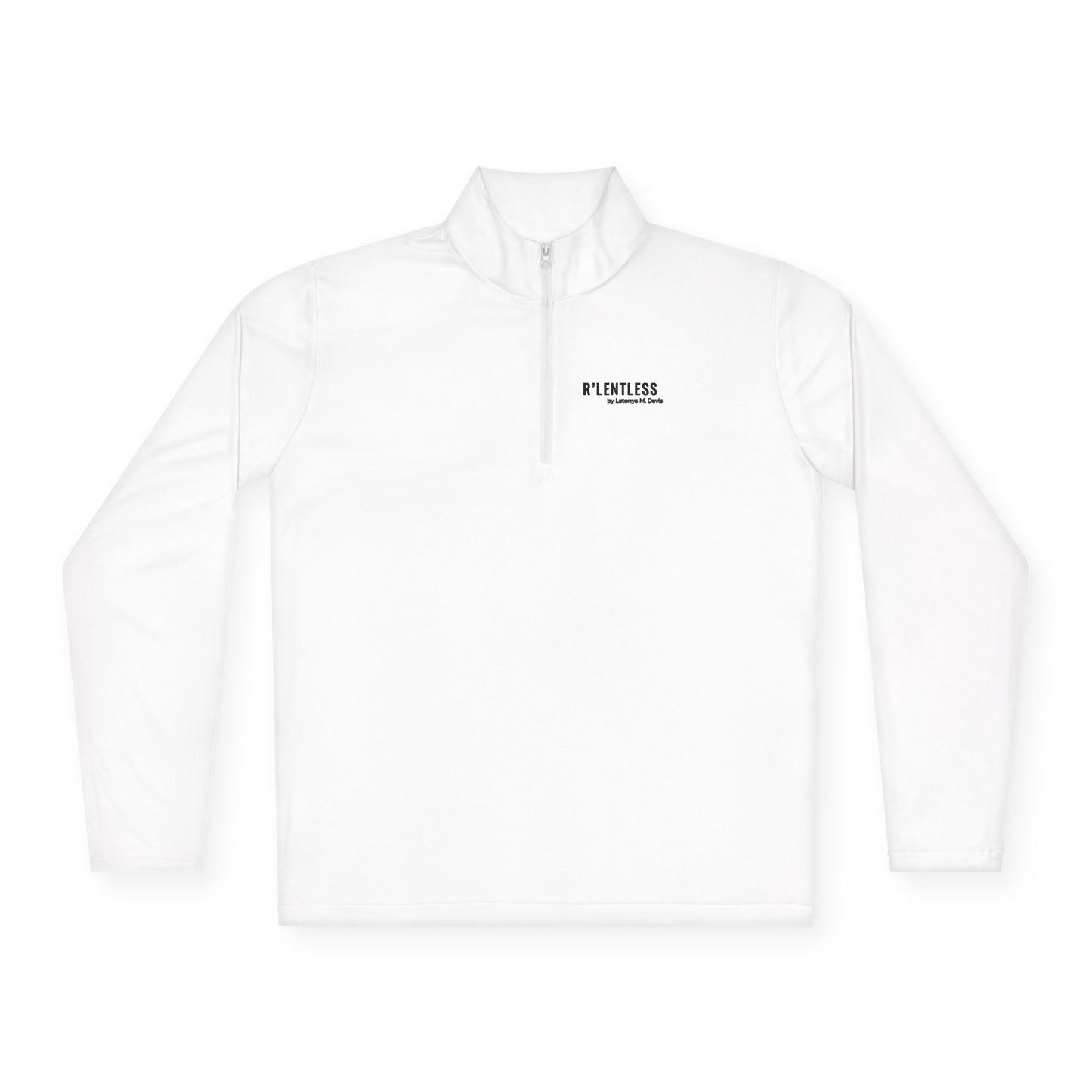 R'lentless Brand White Quarter-Zip Pullover