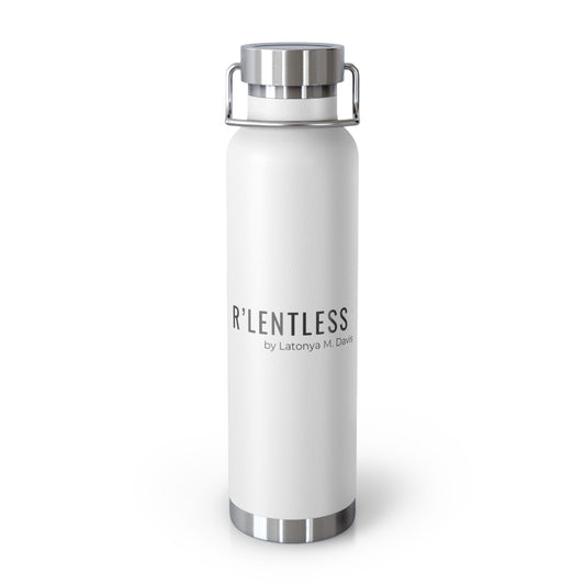 White R'lentless Brand Copper Vacuum Insulated Bottle, 22oz