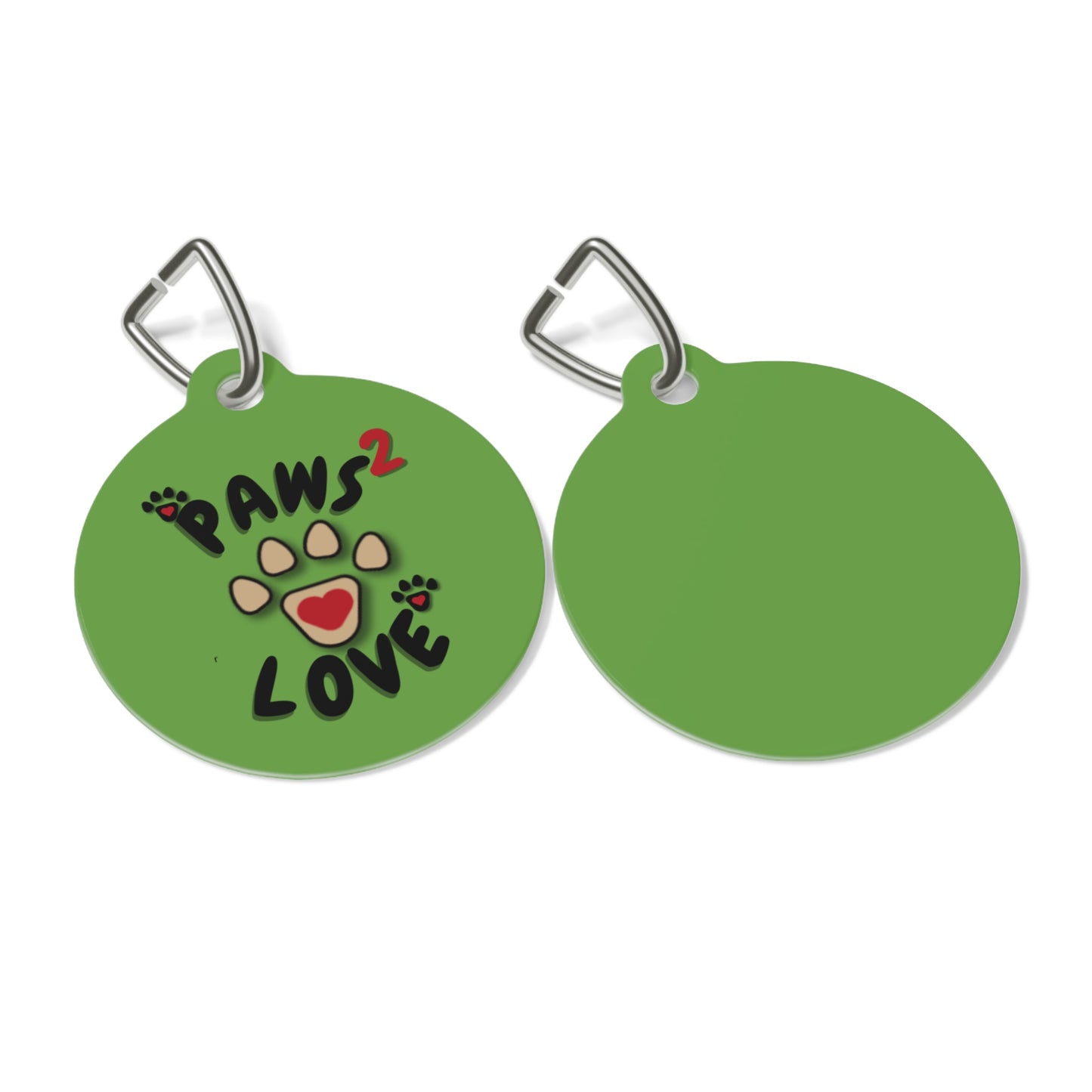 Paws2Love Green Pet Tag
