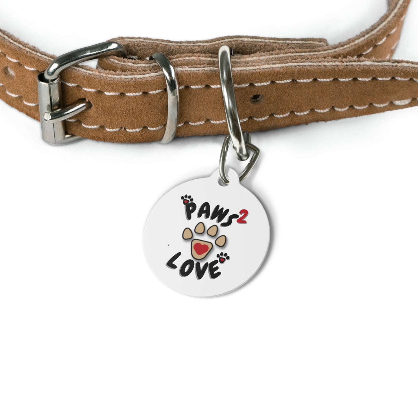 Paws2Love White Pet Tag