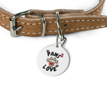 Paws2Love White Pet Tag