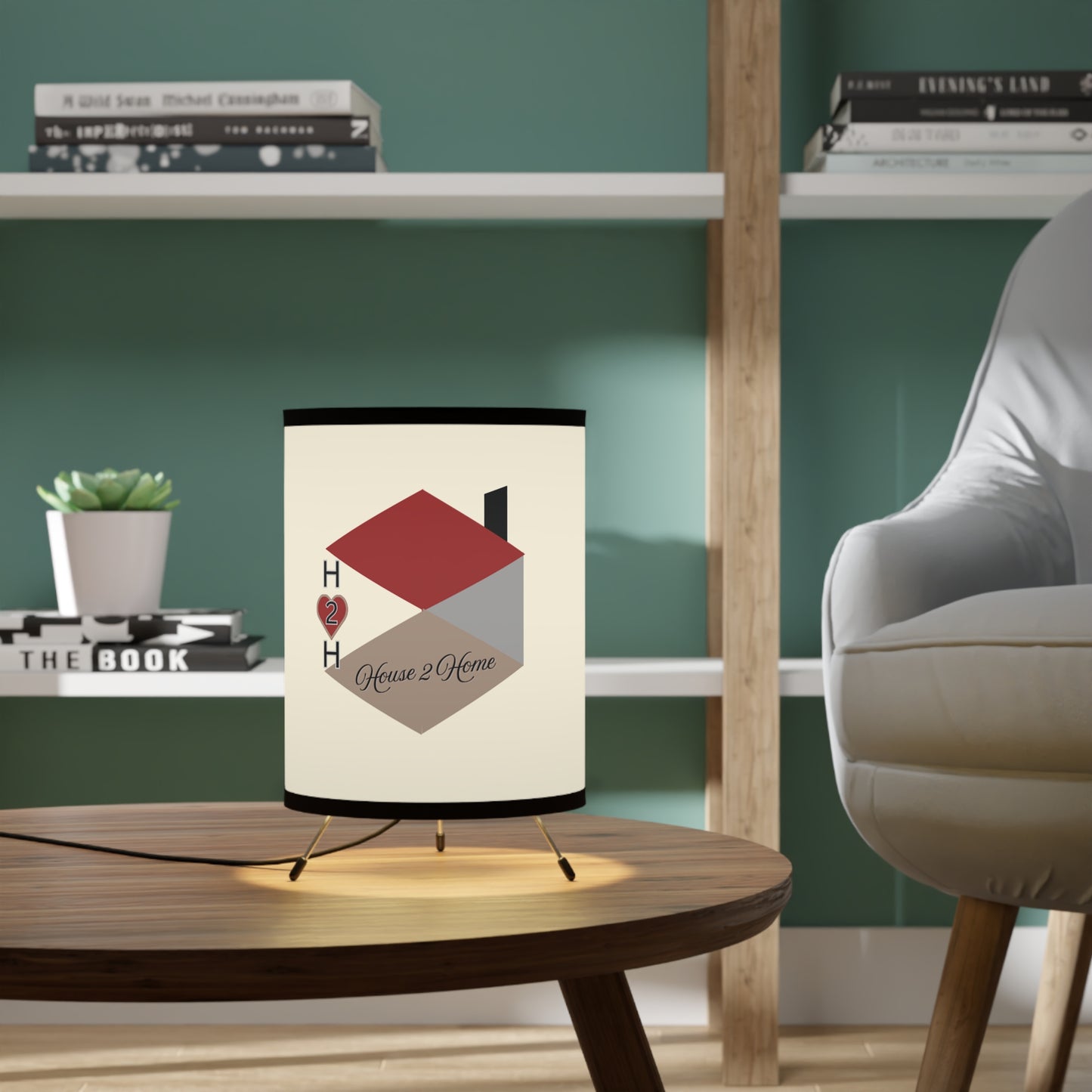 House2Home BrandTripod Lamp with High-Res Shade