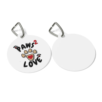 Paws2Love White Pet Tag