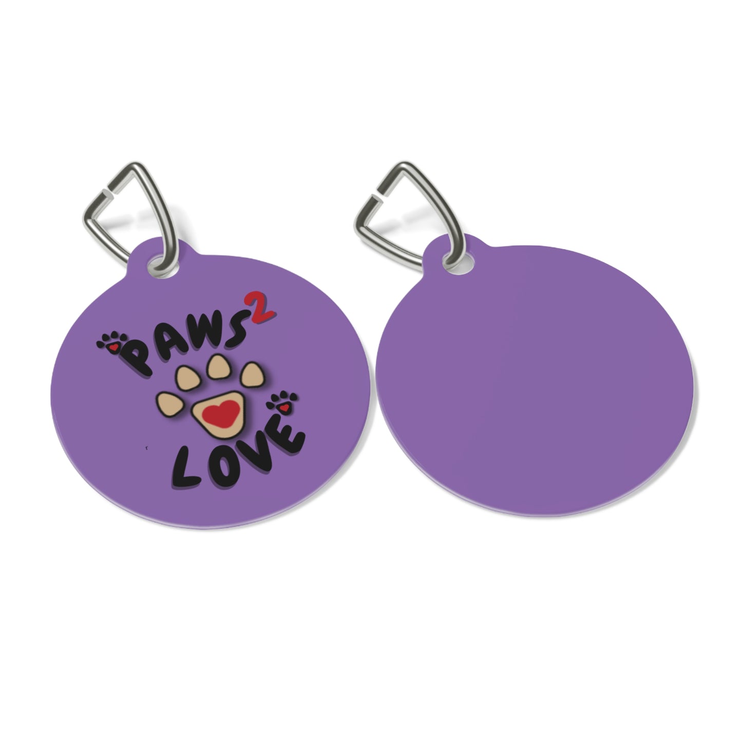 Paws2Love Light Purple Pet Tag