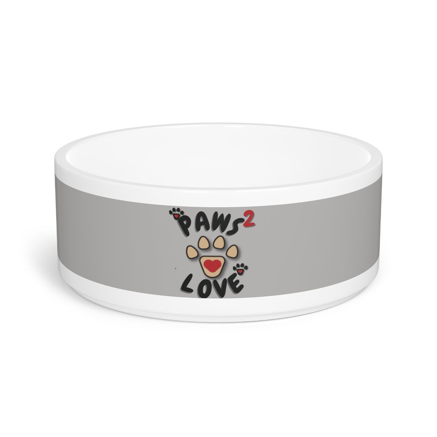 Paws2Love Light Grey Pet Bowl