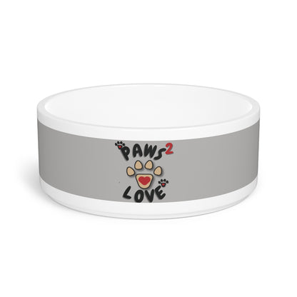 Paws2Love Light Grey Pet Bowl