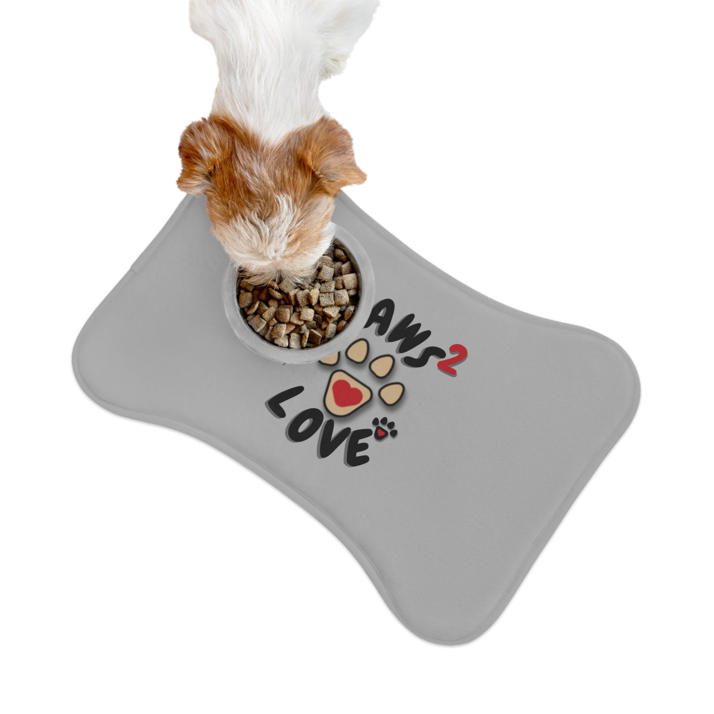 Paws2Love Light Grey Pet Feeding Mats