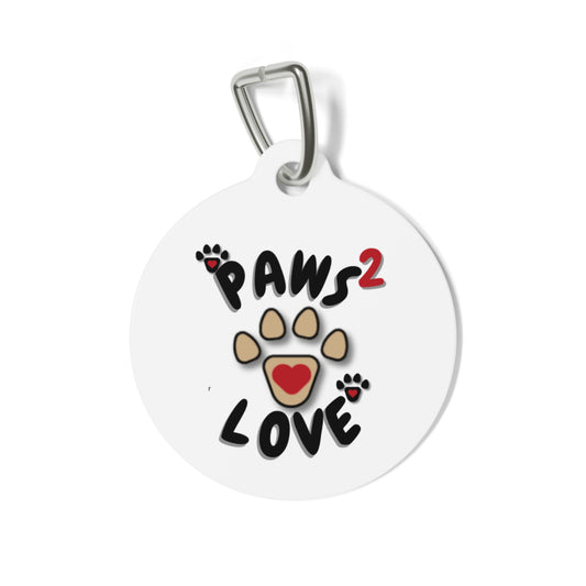 Paws2Love White Pet Tag