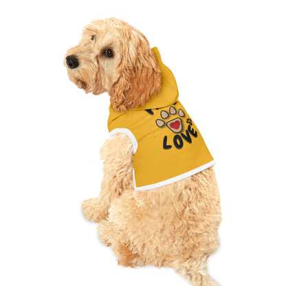 Paws2Love Yellow Pet Hoodie