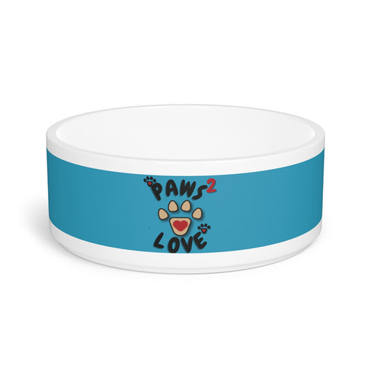 Paws2LoveTurquoise Pet Bowl
