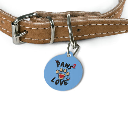 Paws2Love Light Blue Pet Tag