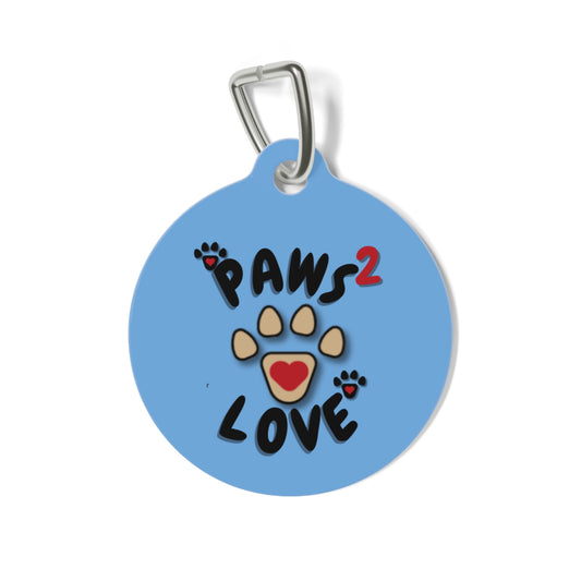 Paws2Love Light Blue Pet Tag