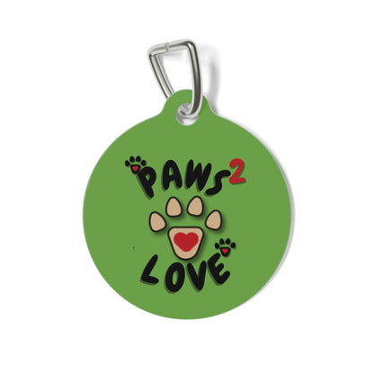 Paws2Love Green Pet Tag