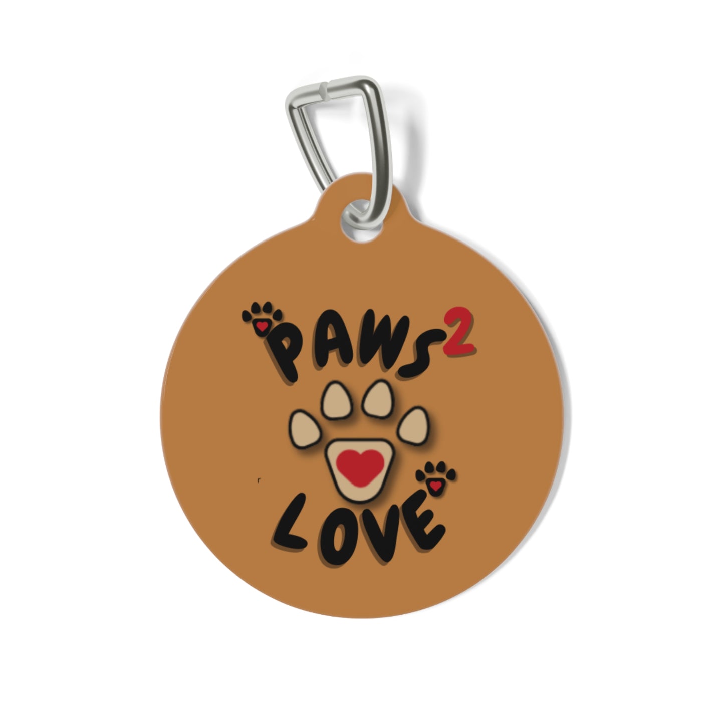 Paws2Love Light Brown Pet Tag