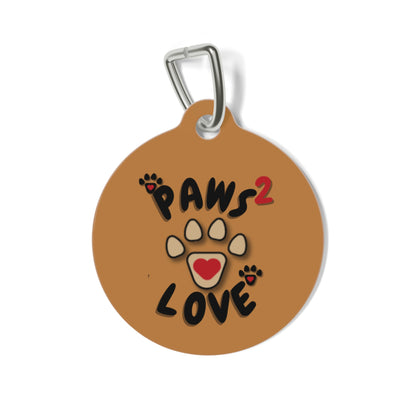 Paws2Love Light Brown Pet Tag