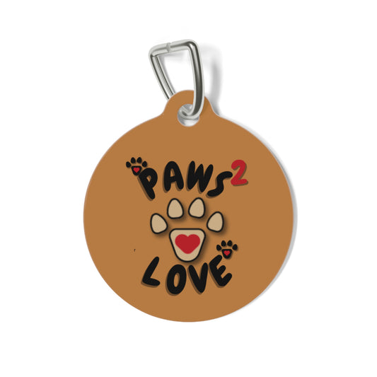 Paws2Love Light Brown Pet Tag