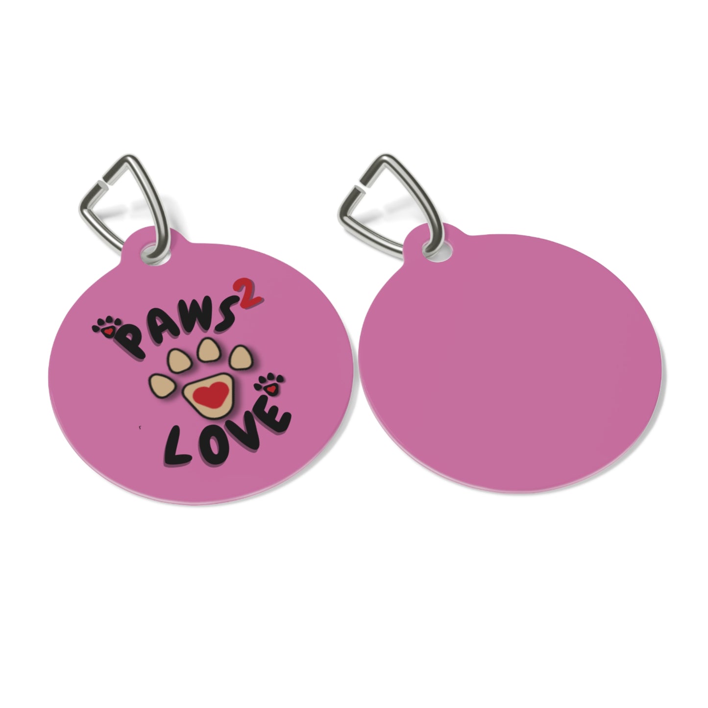 Paws2Love Light Pink Pet Tag