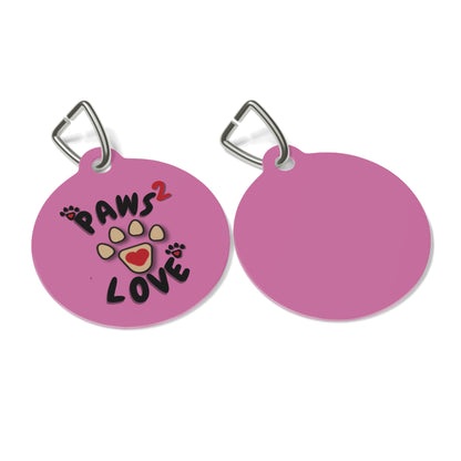 Paws2Love Light Pink Pet Tag