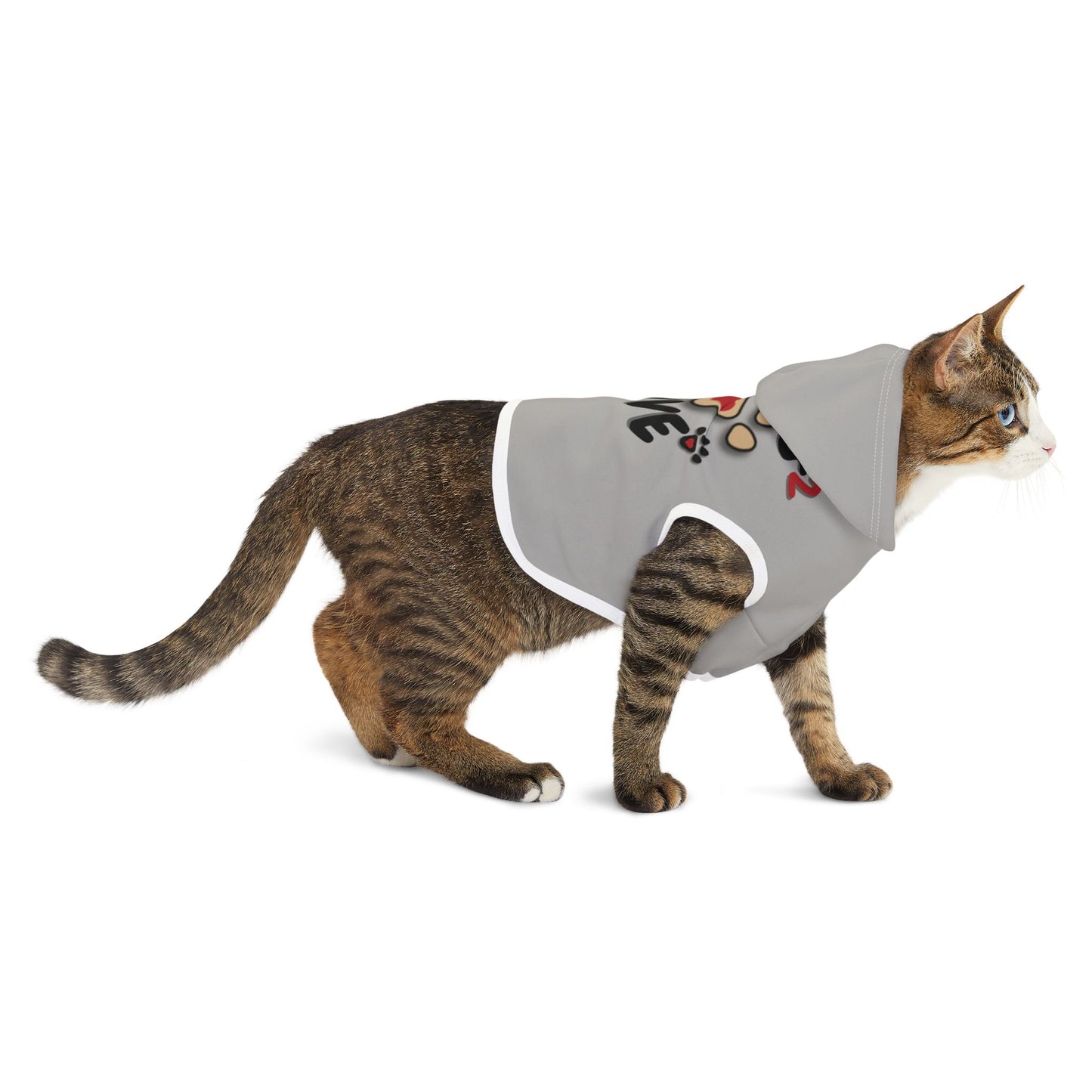 Paws2Love Light Grey Pet Hoodie
