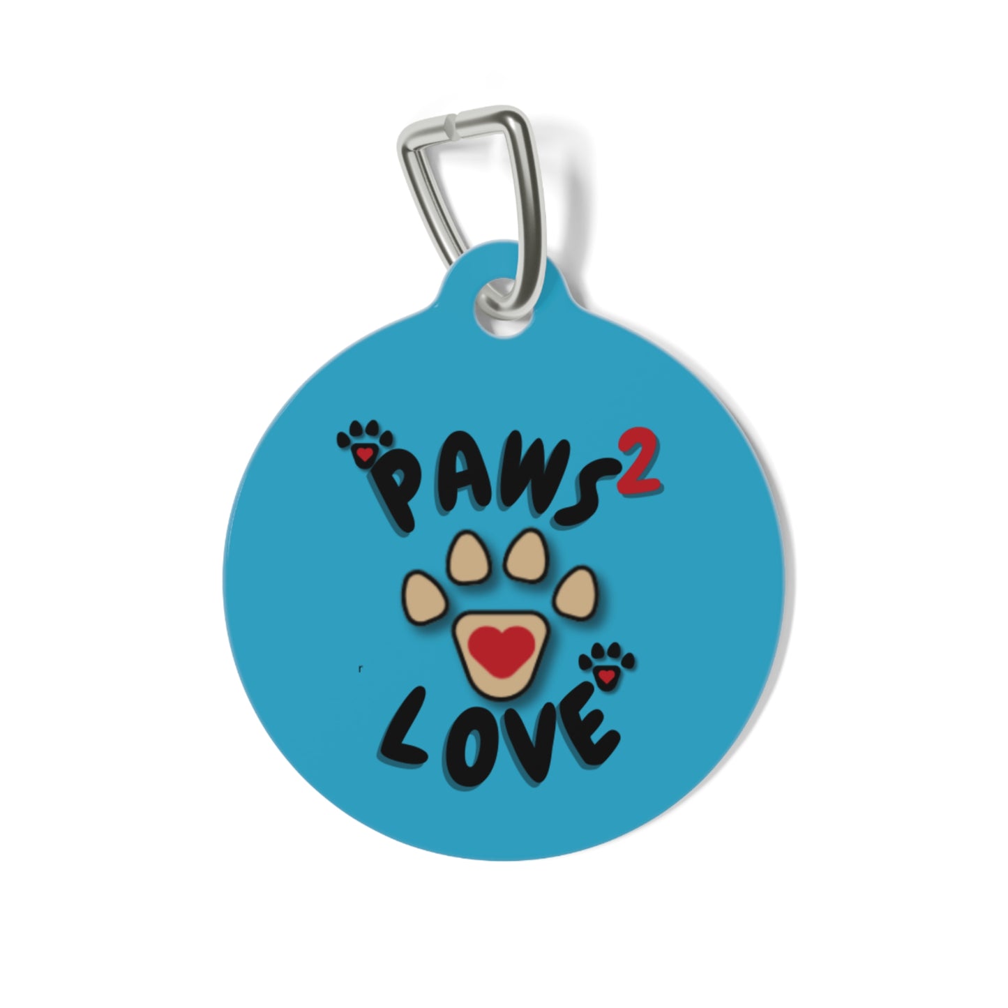 Paws2Love Turquoise Pet Tag