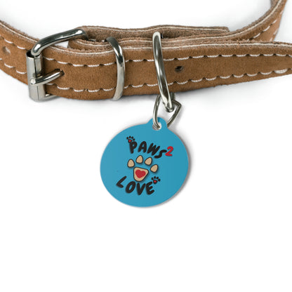 Paws2Love Turquoise Pet Tag